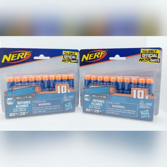 Nerf Official‎ 10 Dart Elite Refill Pack Lot of 2 Packs (20 darts) - Picture 1 of 5